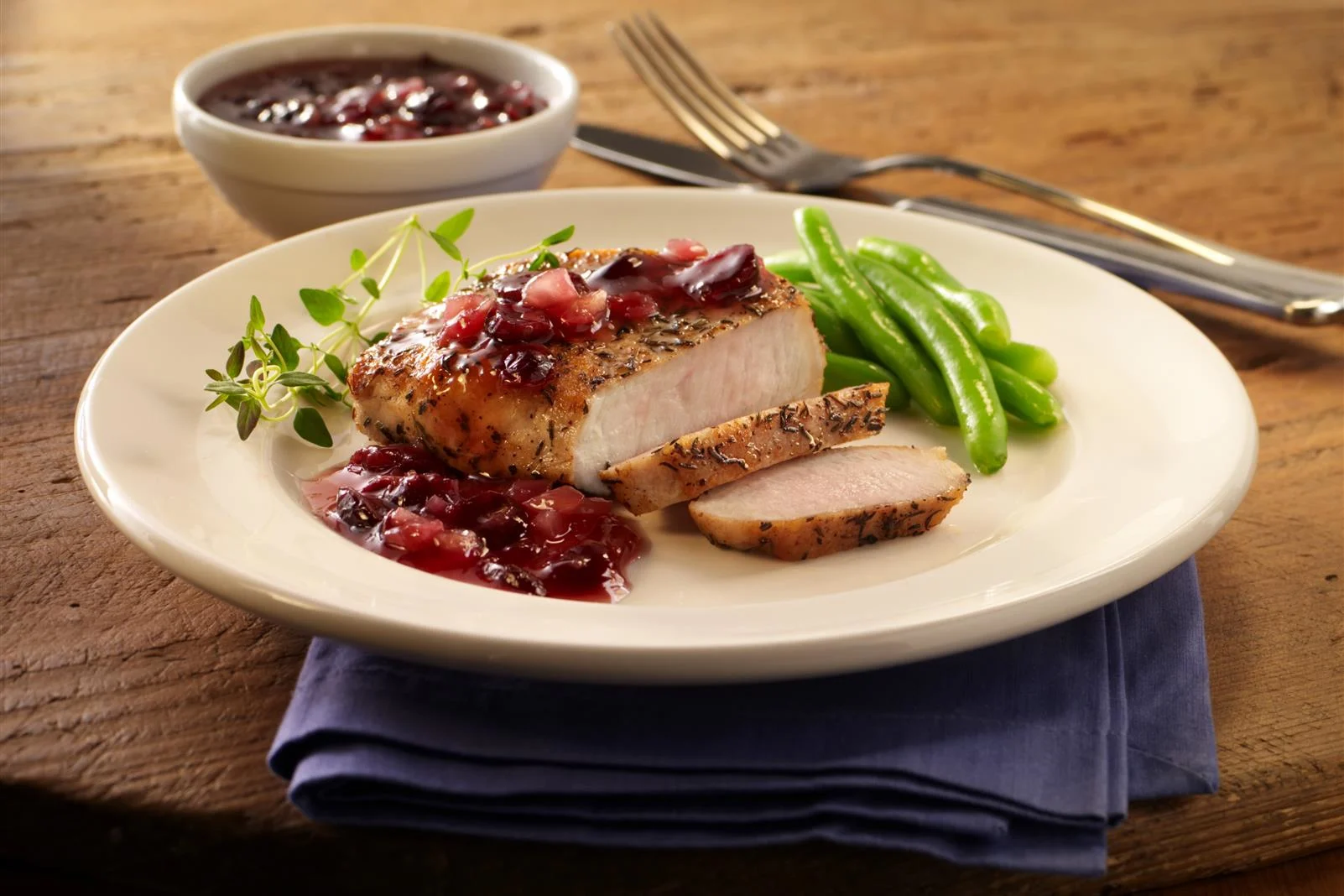 Pork Chops with Blueberry Craisins® Sauce