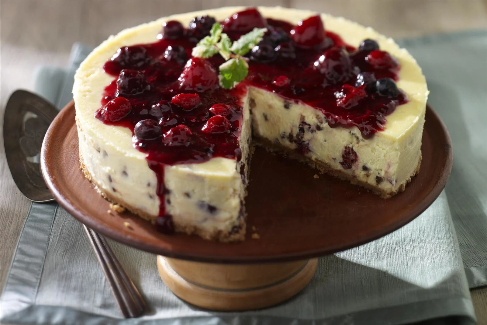 Gâteau au fromage cerise et chocolat