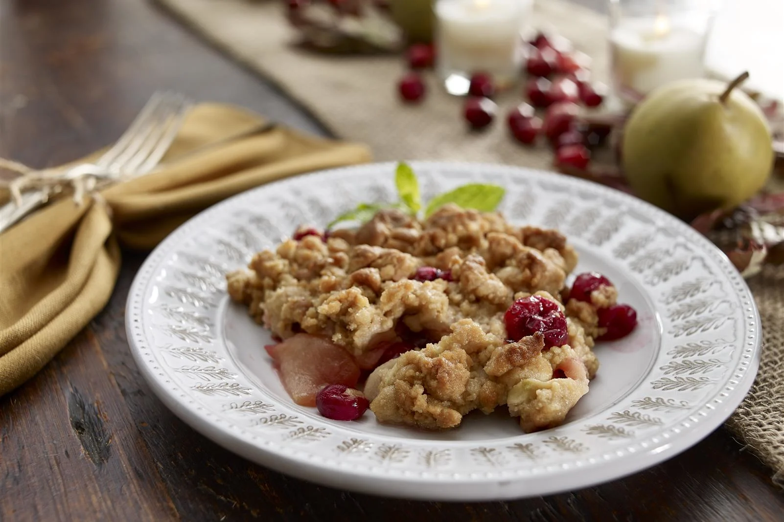 Apple Cranberry Crumble Pie